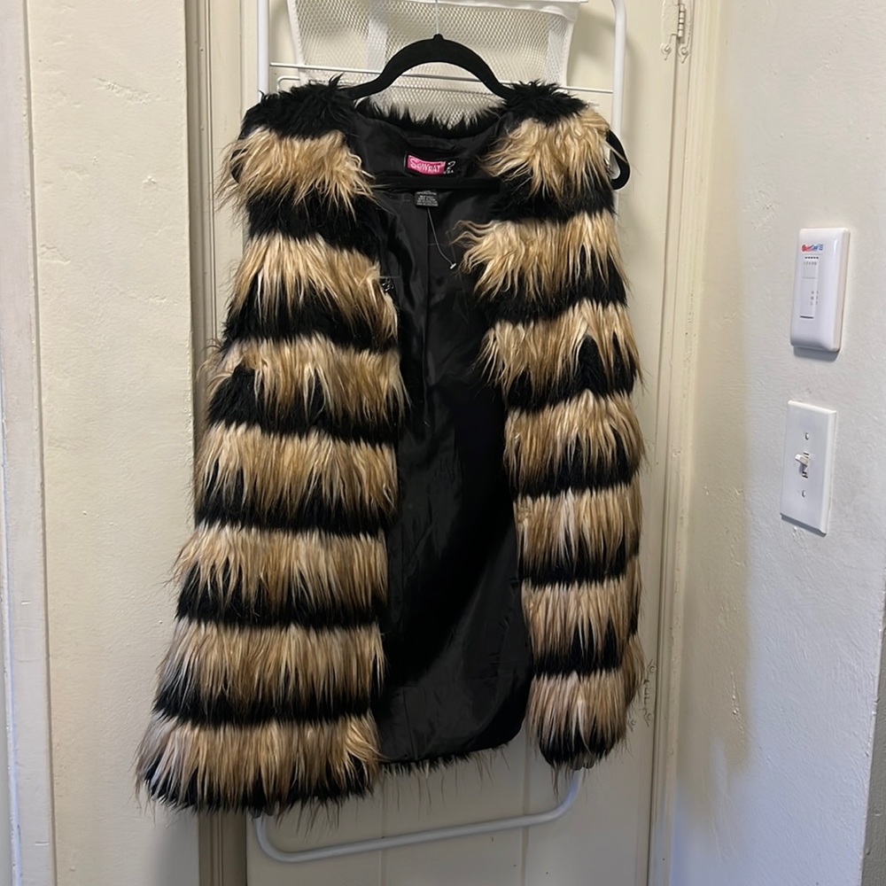 Faux fur vest